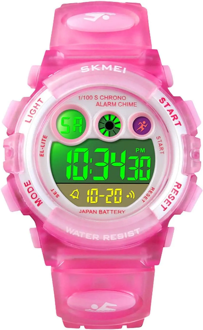 7 Colorful LED Luminous Alarm Stopwatch Wristwatch cofuo Kids Digital Sport Watch for Boys Girls, marvel recess national Kid Waterproof Electronic Multi Function Casual Outdoor Watches, 