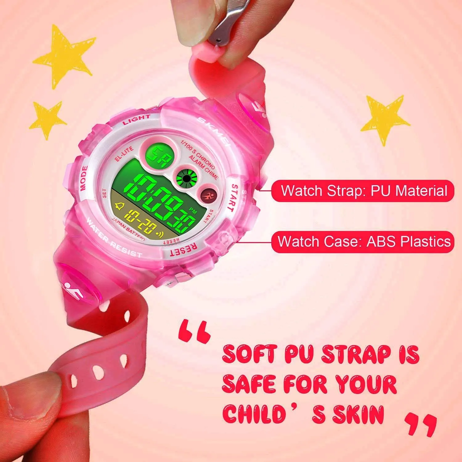 7 Colorful LED Luminous Alarm Stopwatch Wristwatch cofuo Kids Digital Sport Watch for Boys Girls, marvel recess national Kid Waterproof Electronic Multi Function Casual Outdoor Watches, 