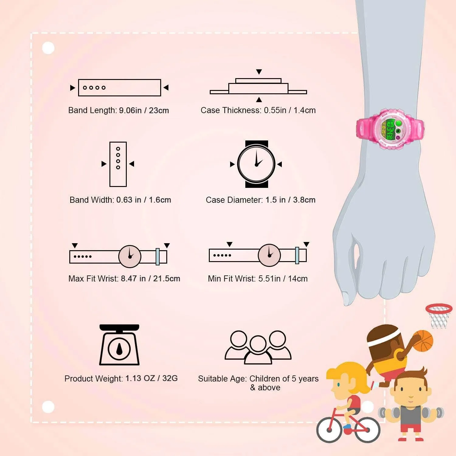 7 Colorful LED Luminous Alarm Stopwatch Wristwatch cofuo Kids Digital Sport Watch for Boys Girls, marvel recess national Kid Waterproof Electronic Multi Function Casual Outdoor Watches, 