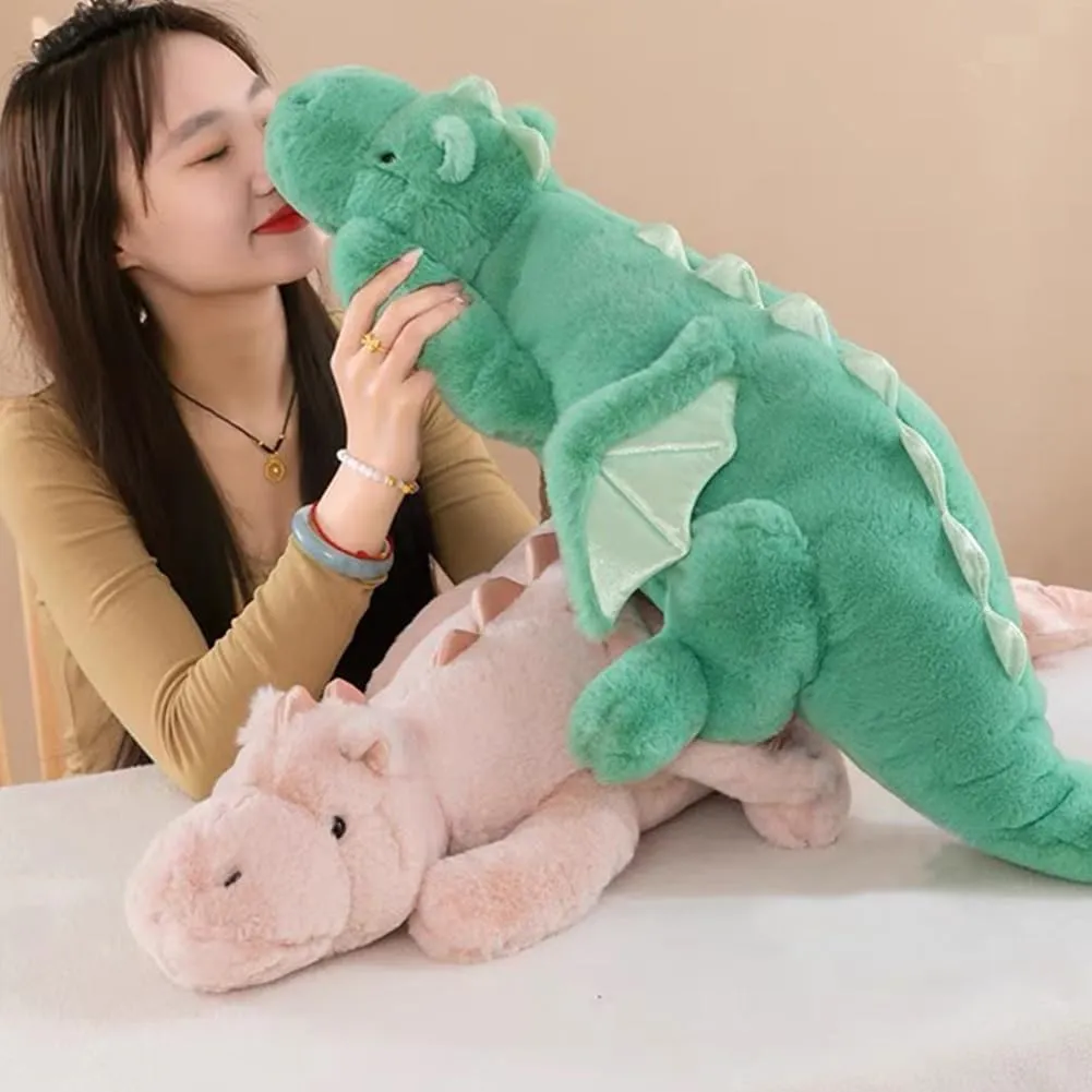 7Lbs, Large Pink Weighted Plush Dragon Toy for Kids and Adults(2025 Weighted Version) Weighted Dragon fix verify tariff Stuffed Animal 43.3" 