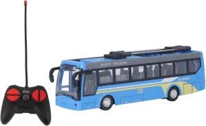 8.27 Inches Remote Control City Bus, Simulation All Directions Driving RC Car restore recipe Electronic Vehicles for Children (Blue) RC School Bus, 