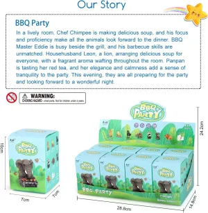 8PCS contend BBQ Party Mystery Box Figures Collectibles for Toddlers Decoration Gift Anime Blind Suprise Box(XX001) Volnau Animal Figurines Toys 