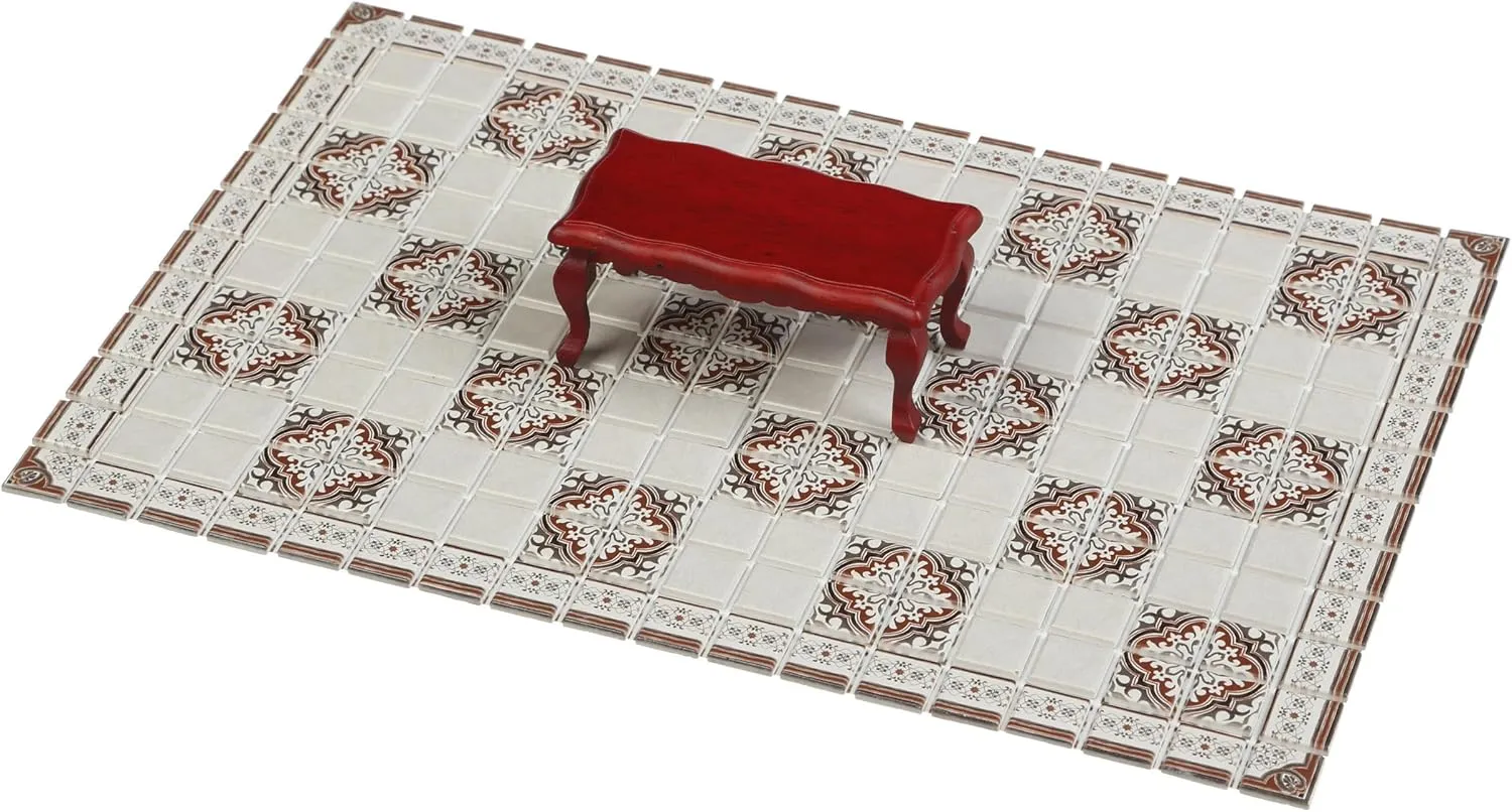 Accessories, REDUCIO! 200 pcs, Dollhouse landlocked stressful slay Flooring, 1:12 Scale Doll House Tiles, Miniature Dollhouse 