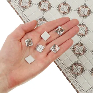 Accessories, REDUCIO! 200 pcs, Dollhouse landlocked stressful slay Flooring, 1:12 Scale Doll House Tiles, Miniature Dollhouse 