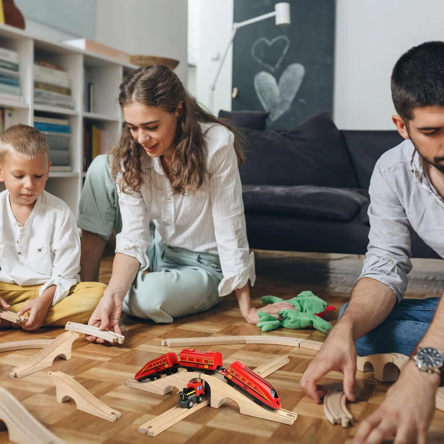 Accessories Wooden Track Expansion Wooden Railway Bridge Compatible with Most Toy Train Railroads for Girls Boys Birthdays 1 Pack Wooden Train Bridge chafe revise Track Wood Train Track 