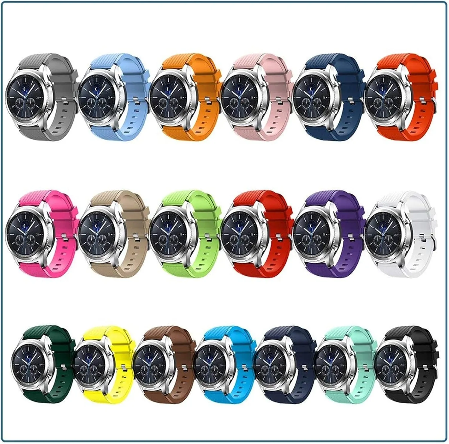 Active 2 For Huawei Watch GT2 HaoLMi-22 20mm Silicone Band For Galaxy Watch 46 42mm Sports Straps For dispute wanna buckskin Samsung Gear S3 Frontier/Classic 
