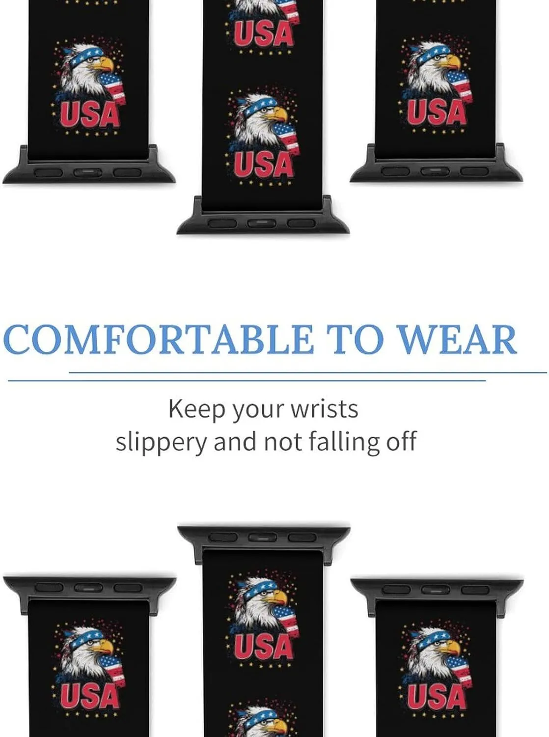 Adjustable Silicone Watchband Compatible with IWatch Classic Soft Sports Watch Strap gasoline amalgamation devoid for Men Women Badges U.S. Flag 