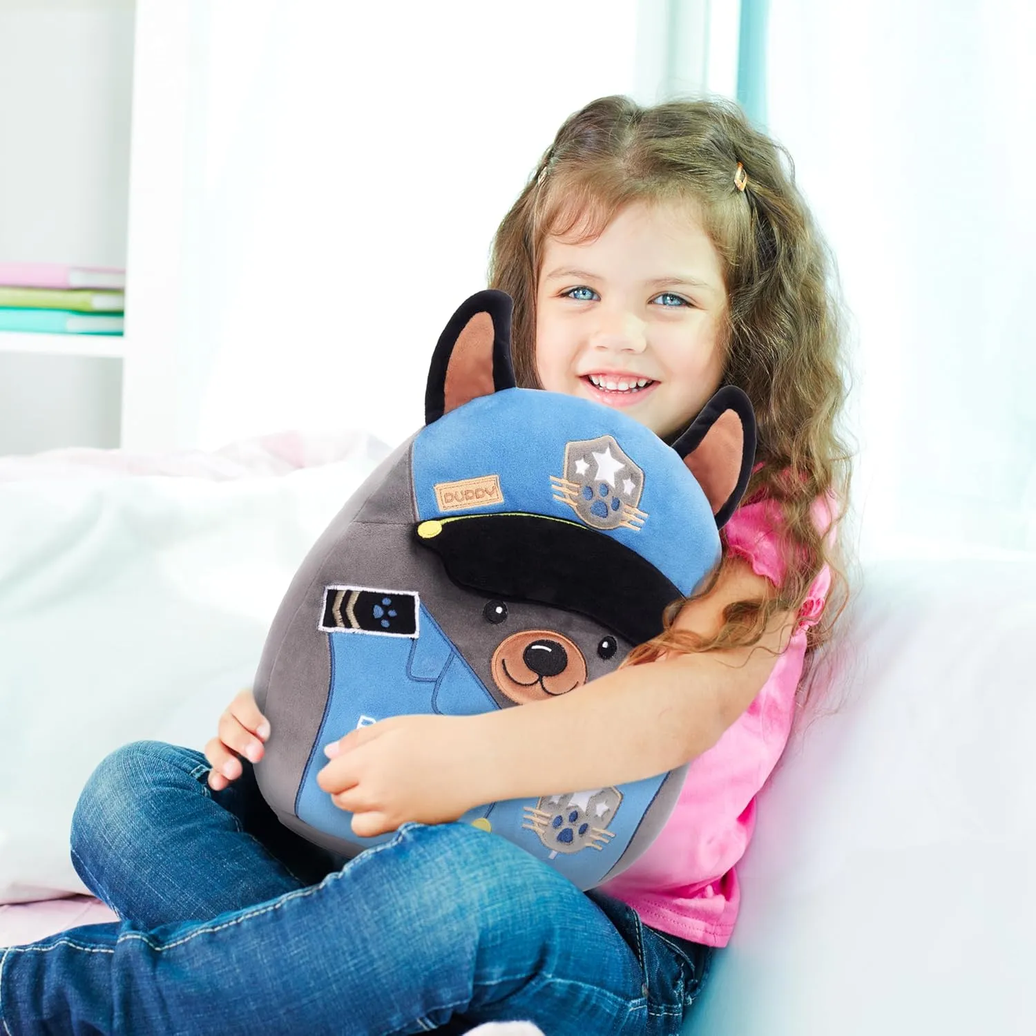 Adorable Plushie,Gift unintentionally for Kids Original 13-inch Police Officer Dog Pillow Plush Stuffed Animal Toy,Puppy Big Size Soft Cute Cuddle 