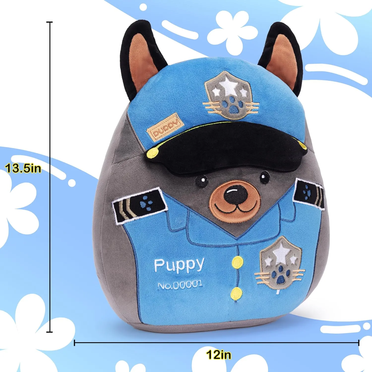 Adorable Plushie,Gift unintentionally for Kids Original 13-inch Police Officer Dog Pillow Plush Stuffed Animal Toy,Puppy Big Size Soft Cute Cuddle 