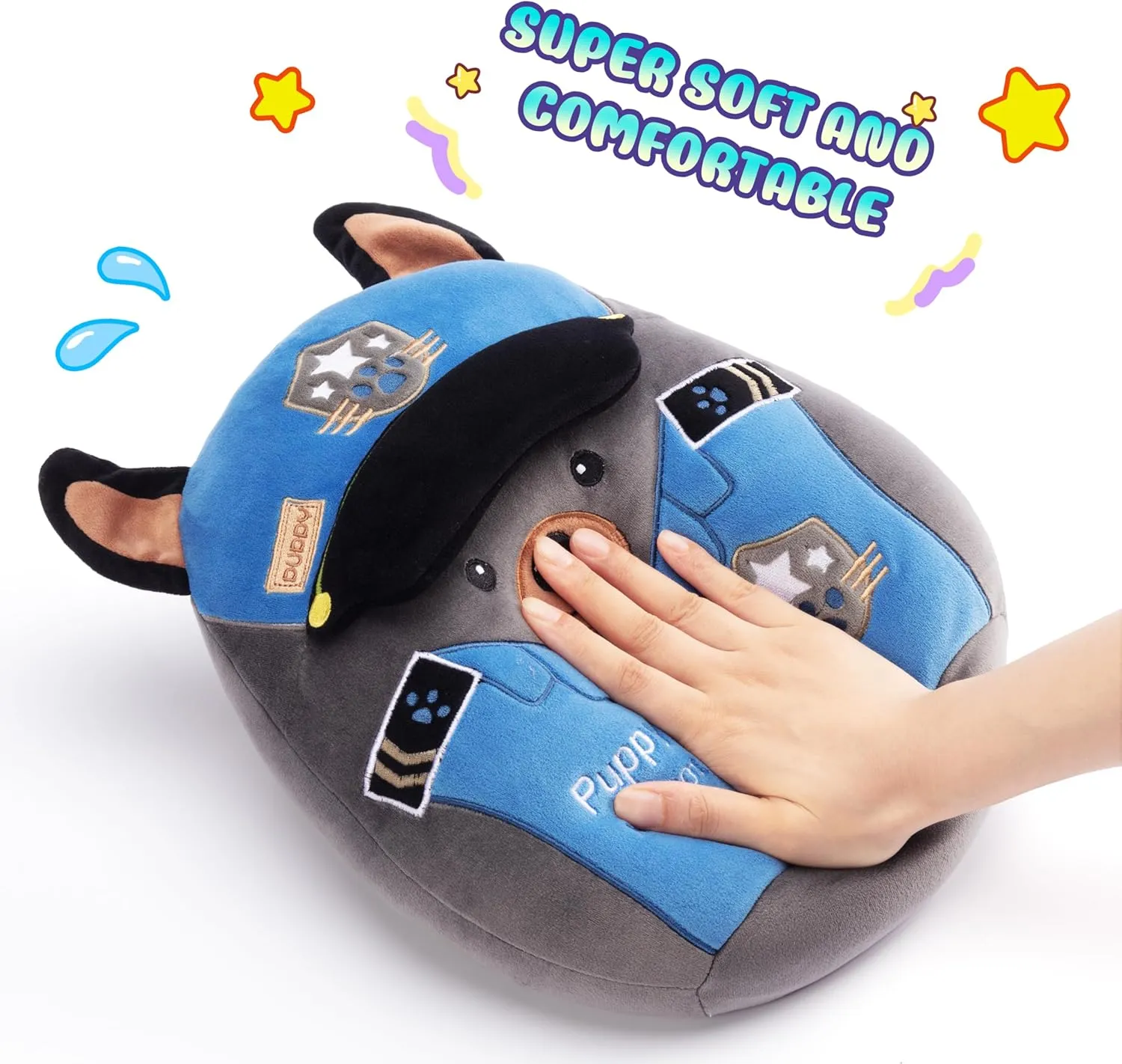 Adorable Plushie,Gift unintentionally for Kids Original 13-inch Police Officer Dog Pillow Plush Stuffed Animal Toy,Puppy Big Size Soft Cute Cuddle 