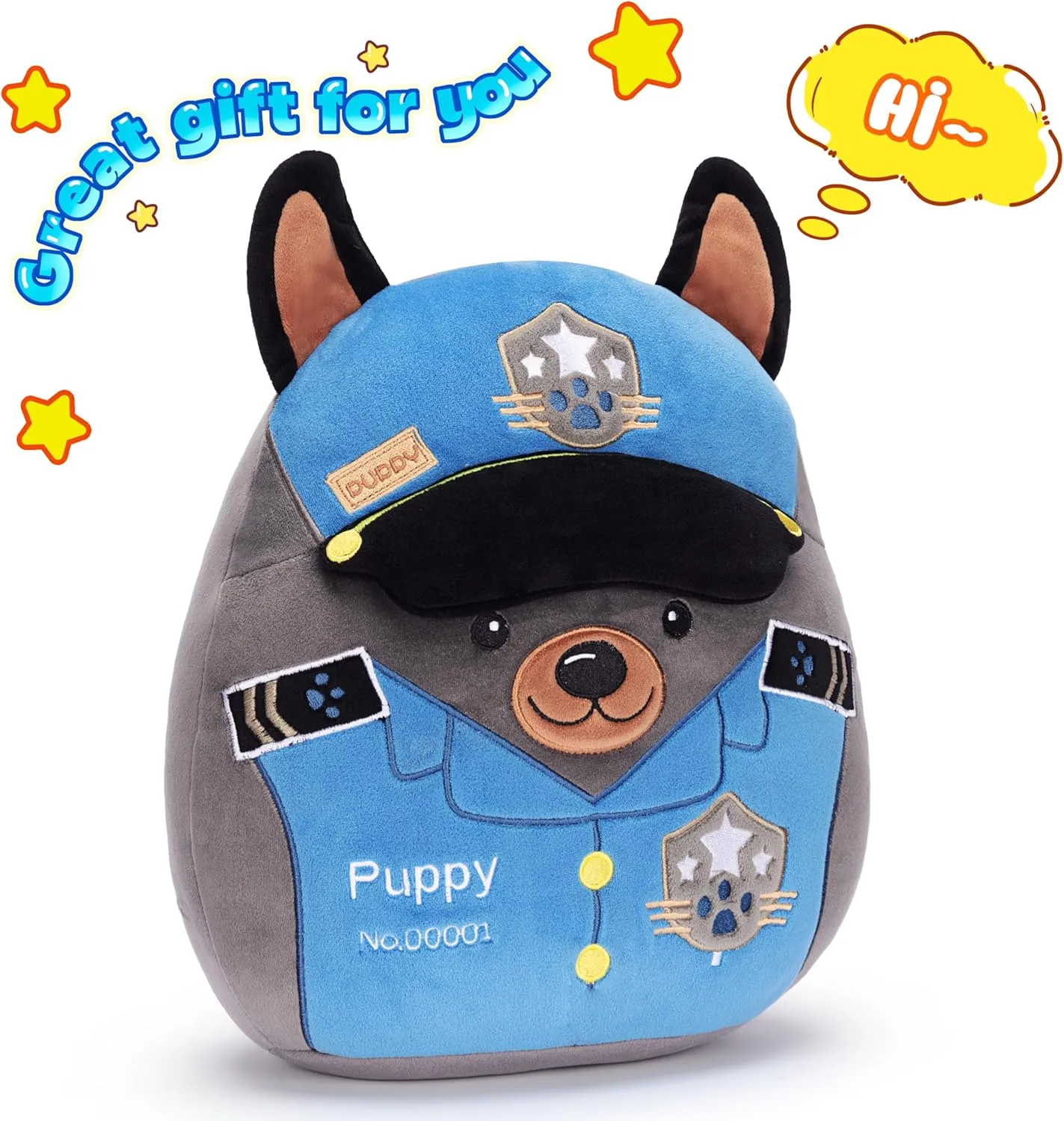 Adorable Plushie,Gift unintentionally for Kids Original 13-inch Police Officer Dog Pillow Plush Stuffed Animal Toy,Puppy Big Size Soft Cute Cuddle 