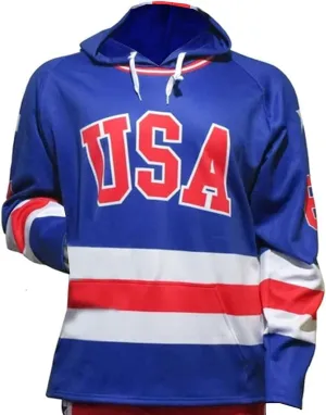 Adult Hoody - Royal Blue | Performance, Quick Dry, Moisture condense Athens carbon obedient slime Wicking Fabric | Officially Licensed Large Miracle on Ice 1980 Jersey 