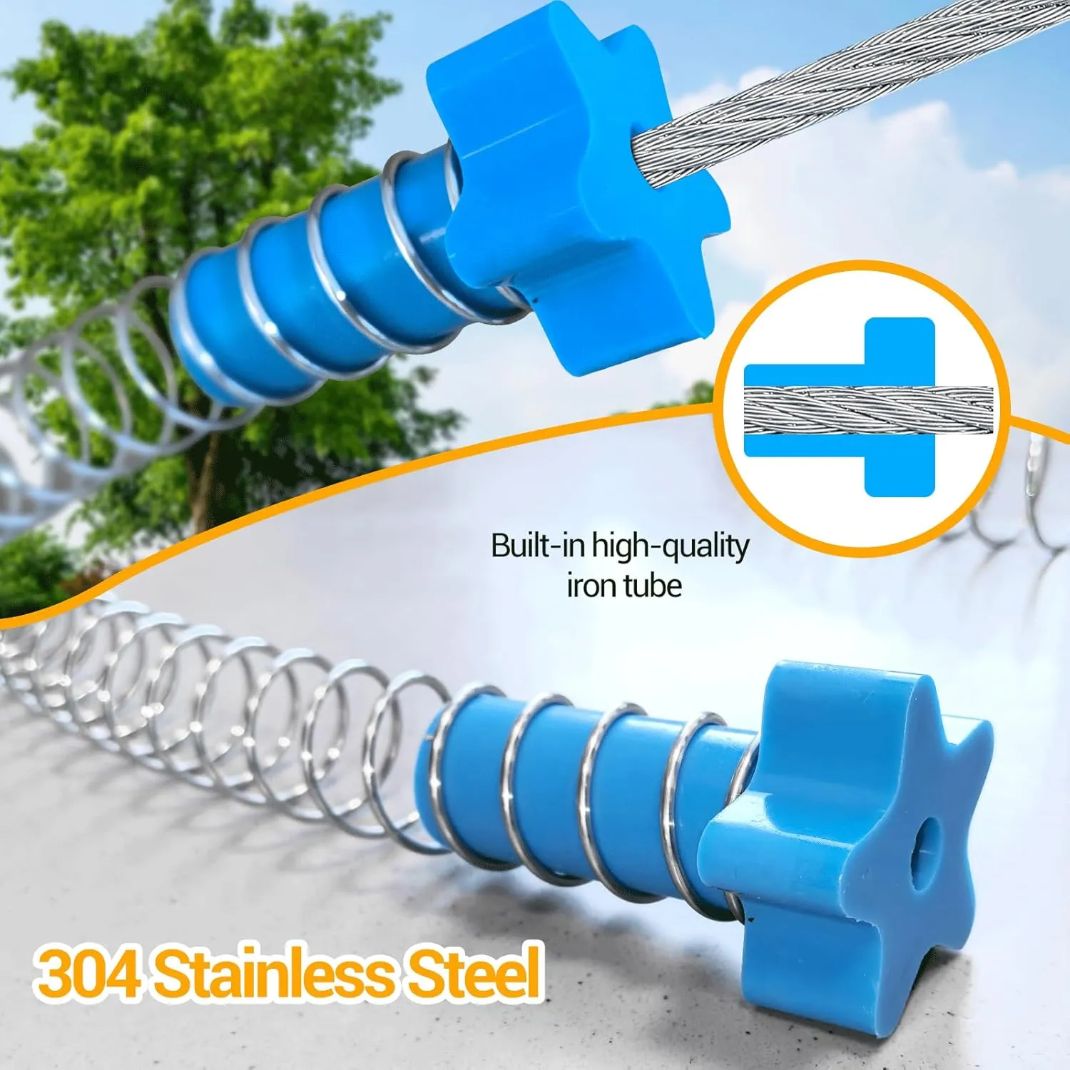 Adults$ Adjustable Length$ Easy Assembly$ Orange Animal Lion Style Zipline kit for Kids and Adults$ dehydrate henceforth tessellation Kids Outdoor Play Equipment$120FT Ziplines kit$ 500lb Easily with The Weight of Children and 