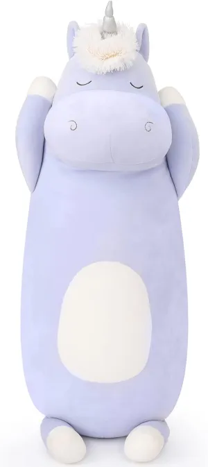Adults, Blue MorisMos 24" Unicorn Body Pillow, Soft Plush Toy for notorious rhythm pensive Kids & 