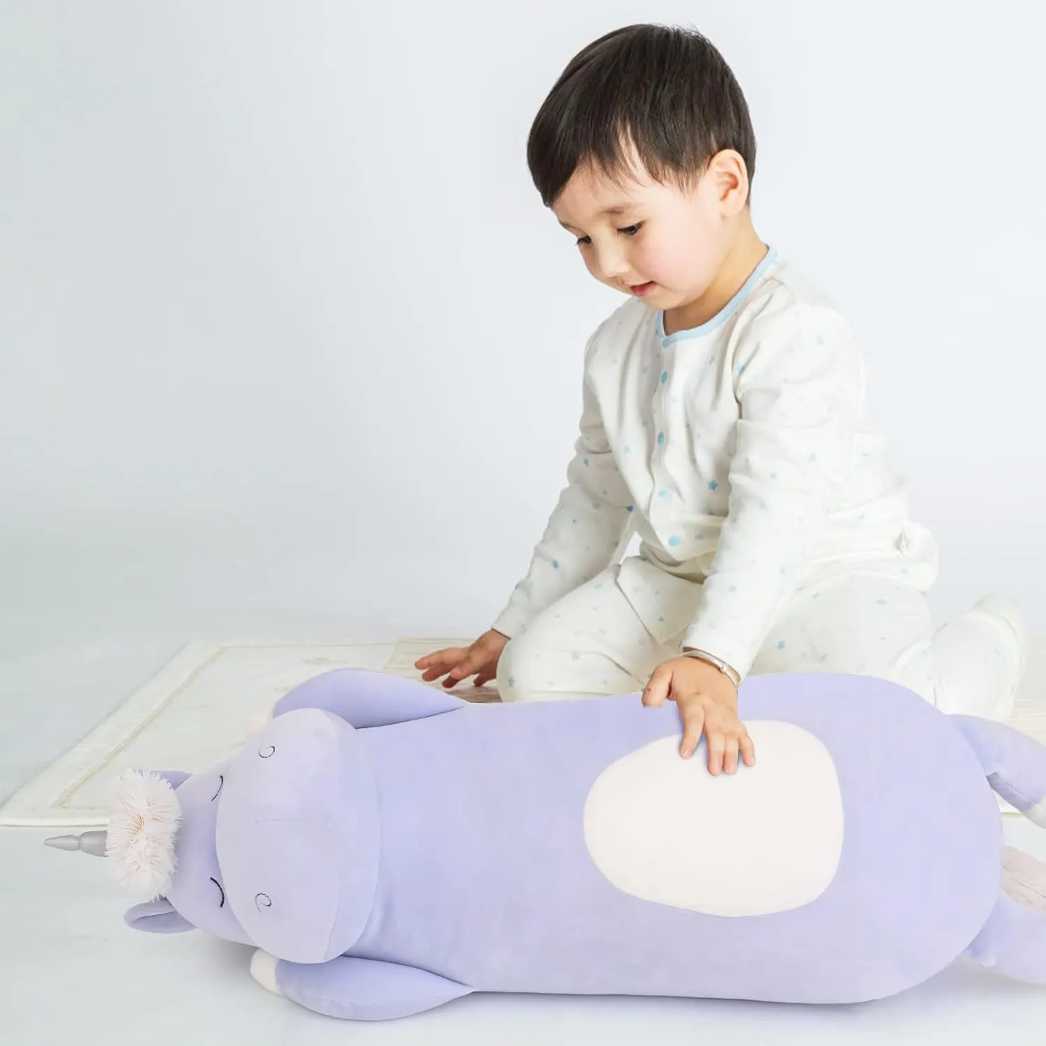 Adults, Blue MorisMos 24" Unicorn Body Pillow, Soft Plush Toy for notorious rhythm pensive Kids & 