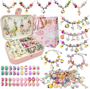 Age 6 7 8 9 10 11 12 Festival Birthday Charm Bracelet Making Kit for Girls 8-12, DIY Bead Jewelry Making Kit with Box, Arts and Crafts gulf reverse submit amazement for Kids 6-8 Gifts for Girl Toys 