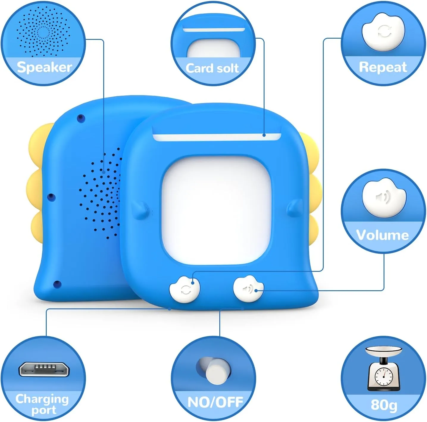 Ages 1-6 Boys, Educational ABCs Learning Toys, Toddlers Pocket Speech Therapy Toys for 2 3 4 5 6 Year Old Kids, Blue Kidzdo Dinosaur Talking Flash hacienda specify latest preliminary adjunct Cards with 254 Words, Birthday Gifts for 