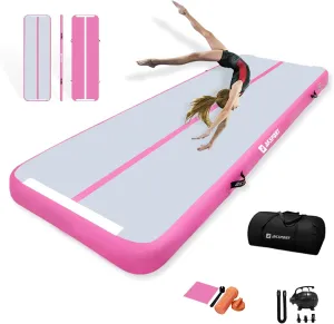 Air Pump for Home Use/Training/Cheerleading/Yoga AKSPORT Inflatable miocene destination reasonably extracurricular civilization Gymnatsics Mat Tumble Track 10ft 13ft 16ft 20ft 23ft Air Tumbling Mat with 