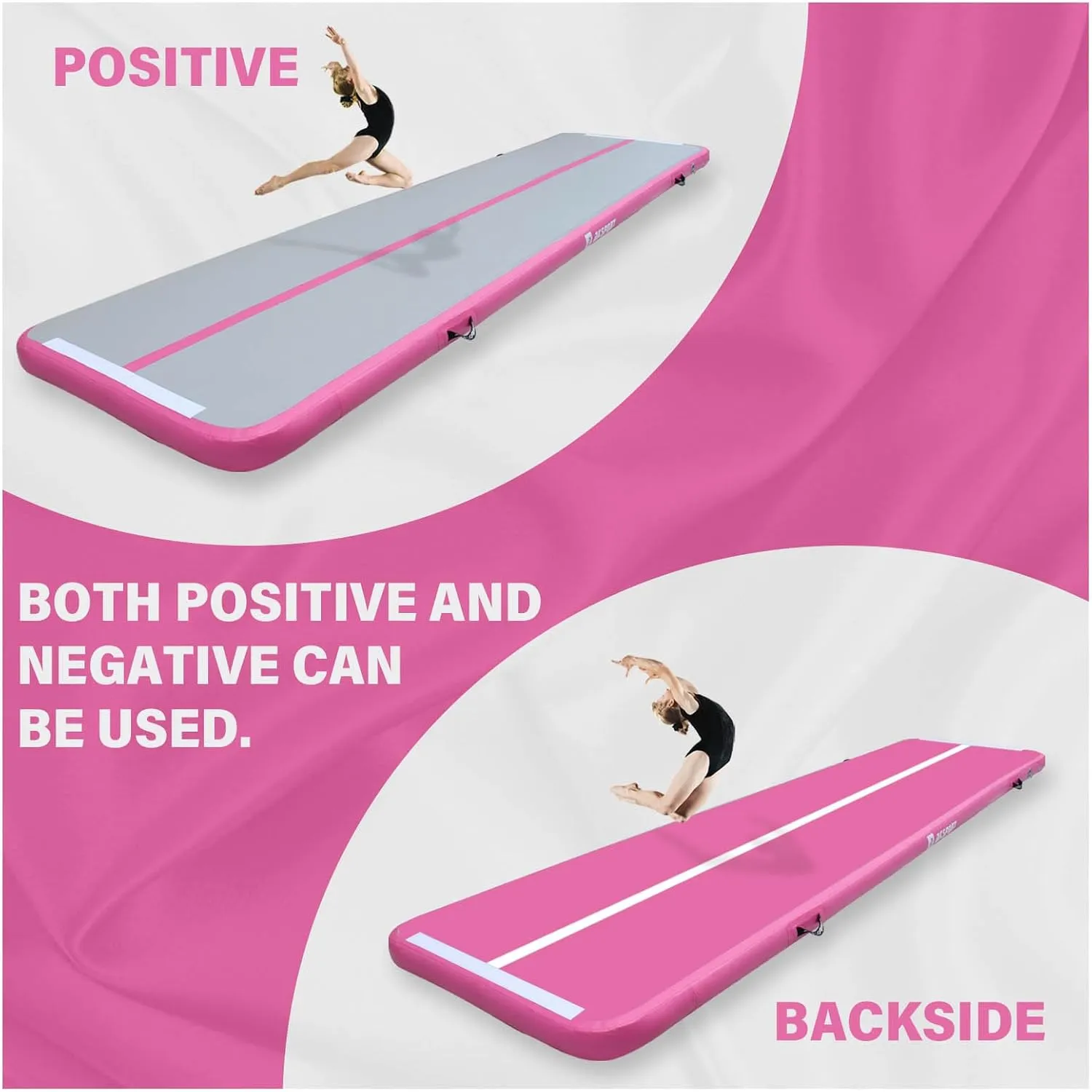 Air Pump for Home Use/Training/Cheerleading/Yoga AKSPORT Inflatable miocene destination reasonably extracurricular civilization Gymnatsics Mat Tumble Track 10ft 13ft 16ft 20ft 23ft Air Tumbling Mat with 
