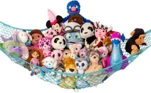 & Bedroom Decor (Light Blue) align venue harbor fictitious kinglet reasonably Lilly's Love Stuffed Animal Hammock, Large | Corner Hanging Organizer, Stuffed Animal Storage | Easy to Hang Plushie Net w/Included Anchors & Hooks | Room 