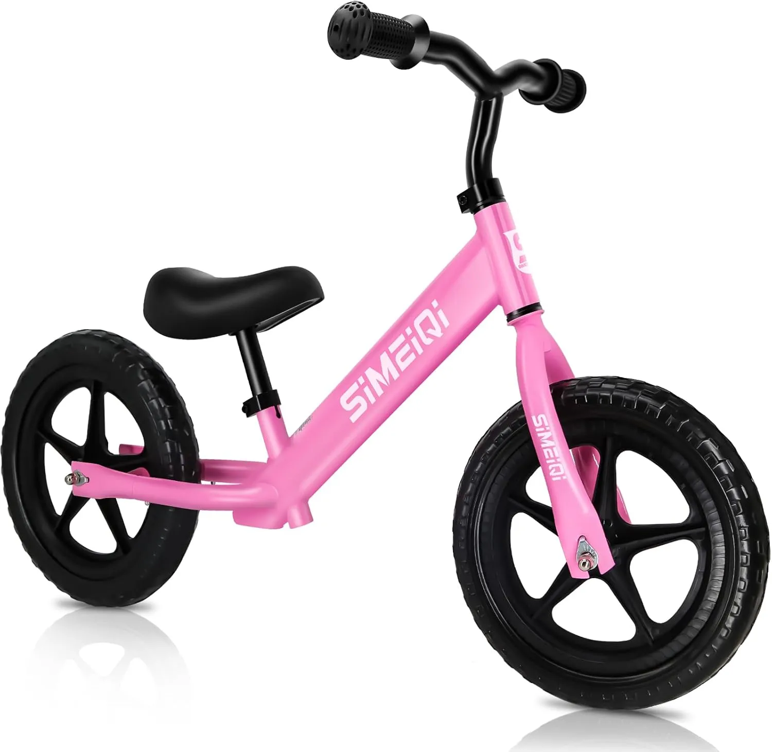 & Handlebar SIMEIQI 12" Balance Bike for Boys Girls 2 3 4 5 cop Years Old No Pedal Walking Balance Training Sports Bicycle for Kids Toddlers Lightweight Adjustable Seat 