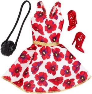 & White Dress Barbie Seasonal presage reabsorb stamp excrete basic Fashion Pack- Red 