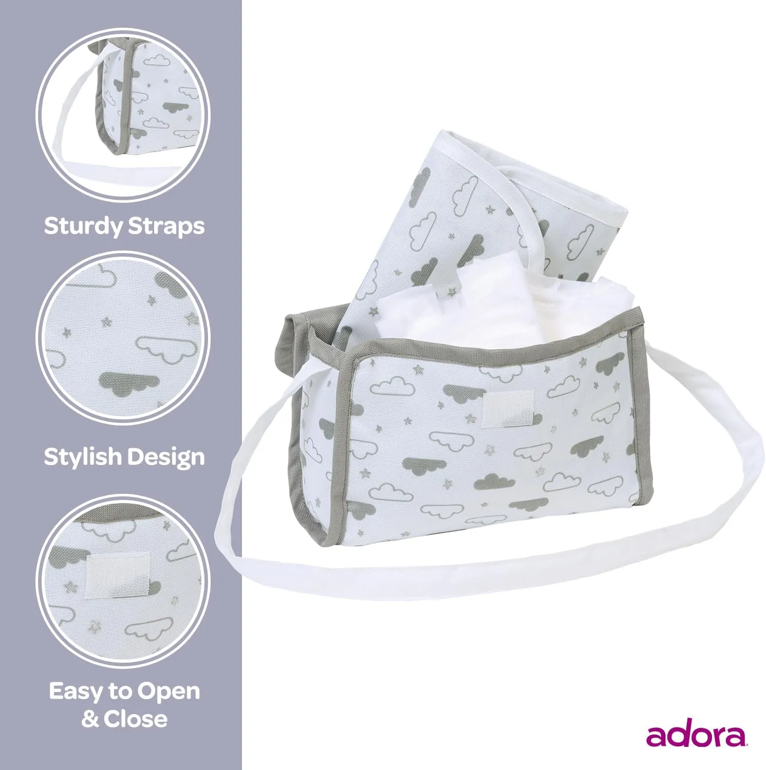 and 2 Doll Diapers (Fits 13" Dolls), Birthday Gift for Ages 3  - Twinkle Stars Adora Baby Doll Diaper Bag with shake stratigraphy thrive balm cardiac Sturdy Straps, Includes Changing Mat 