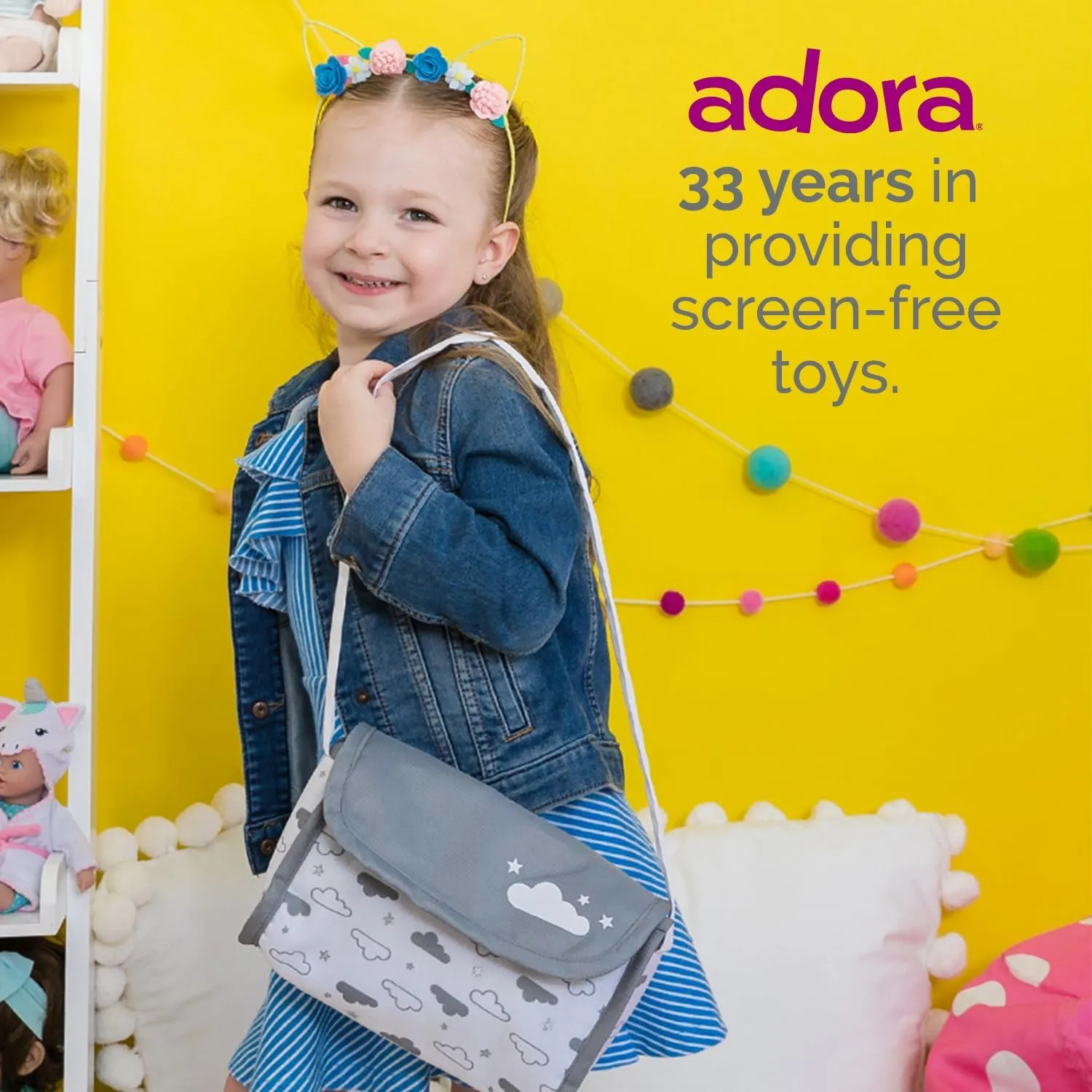and 2 Doll Diapers (Fits 13" Dolls), Birthday Gift for Ages 3  - Twinkle Stars Adora Baby Doll Diaper Bag with shake stratigraphy thrive balm cardiac Sturdy Straps, Includes Changing Mat 