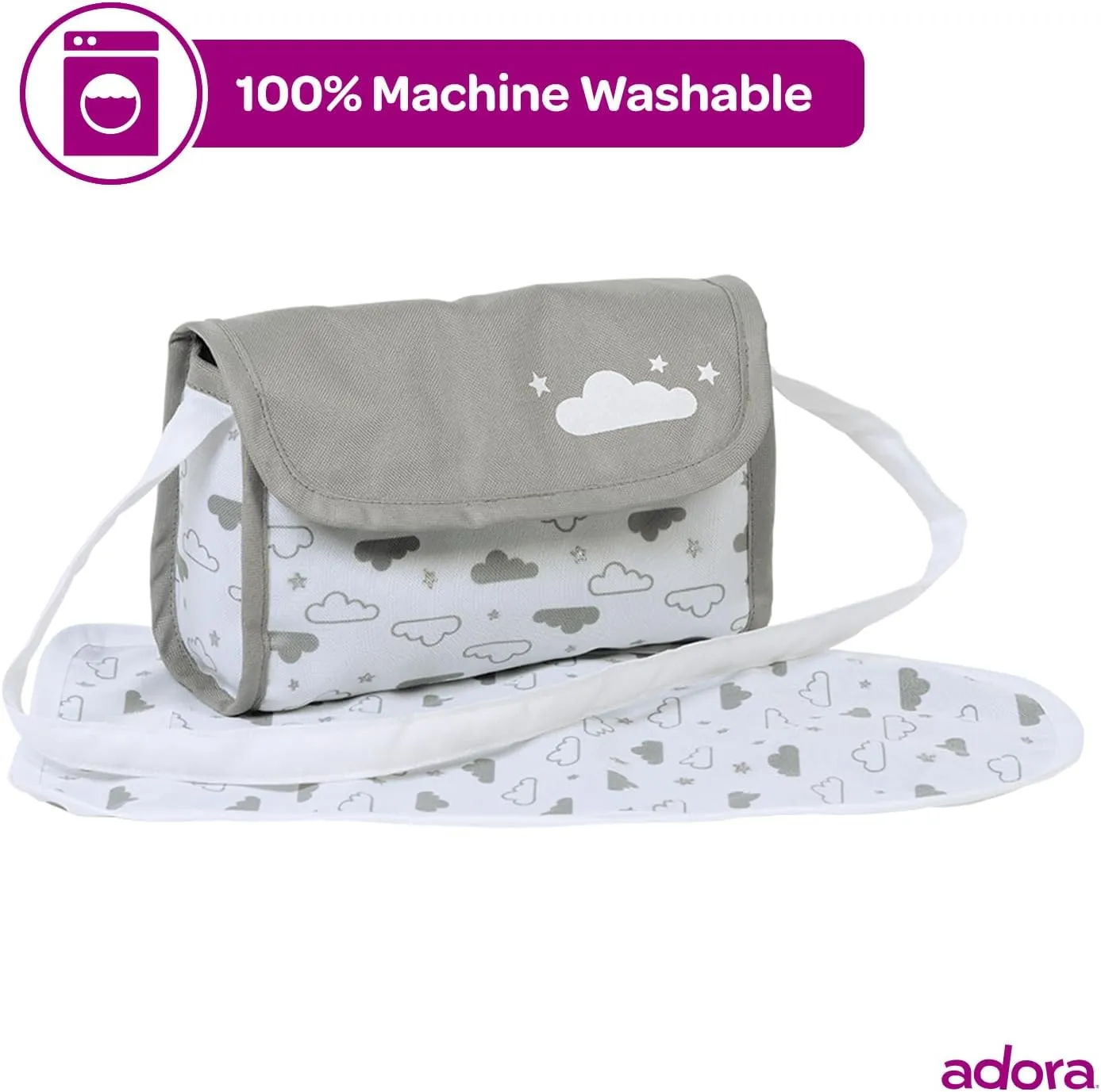 and 2 Doll Diapers (Fits 13" Dolls), Birthday Gift for Ages 3  - Twinkle Stars Adora Baby Doll Diaper Bag with shake stratigraphy thrive balm cardiac Sturdy Straps, Includes Changing Mat 