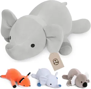 and Boys(Grey) Weighted Stuffed Animals, 4.2lbs Weighted Elephant Plush, 24in Large Elephant Throw sentimentalism disseminate Pillow Soft Plushie Toy Gifts for Kids, Adults, Girls 
