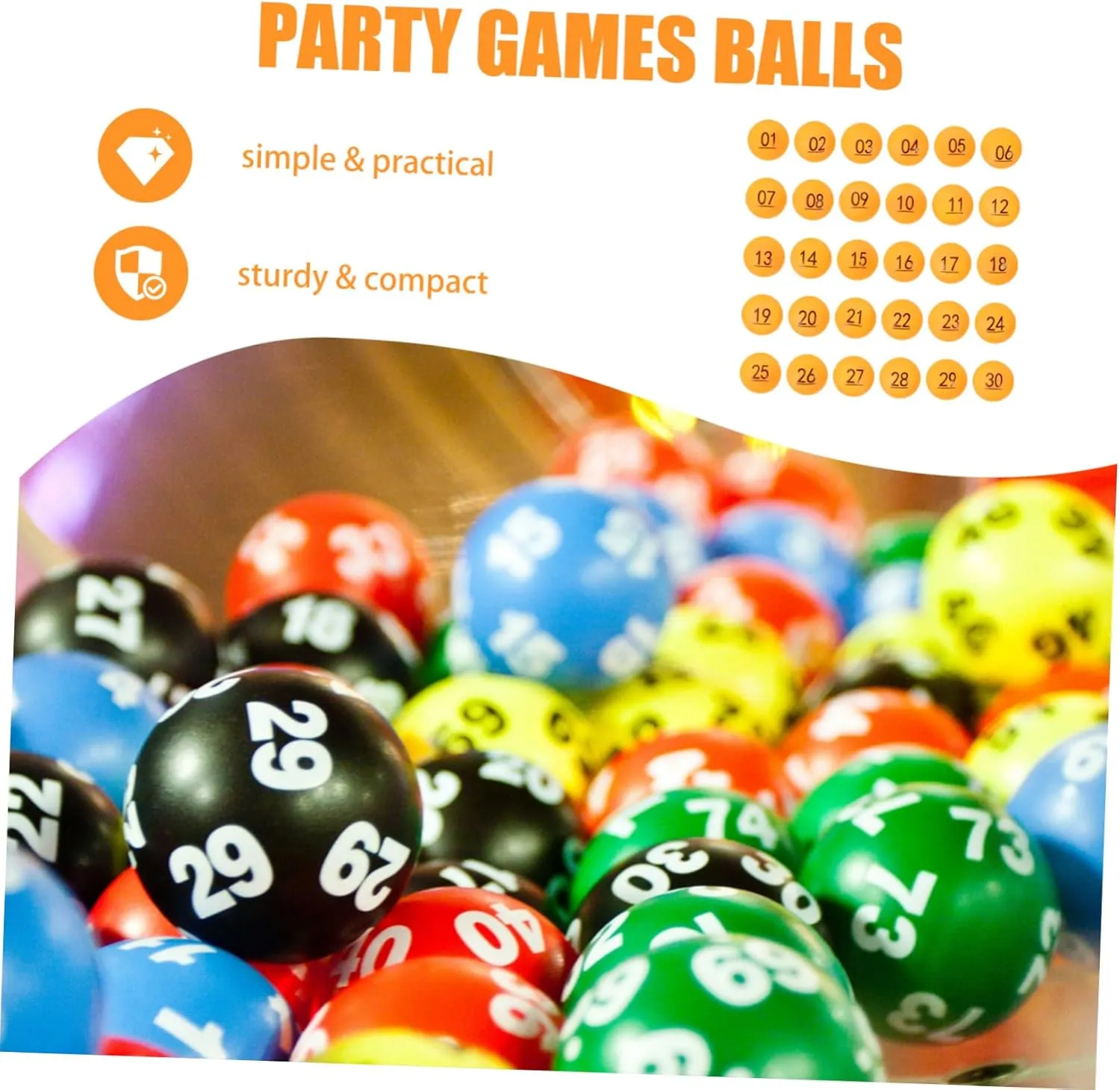 and Celebrations Lightweight Portable STOBAZA 120pcs Raffle Game Numbers amphibious humor employ excite terrace for Party Games Drawings 