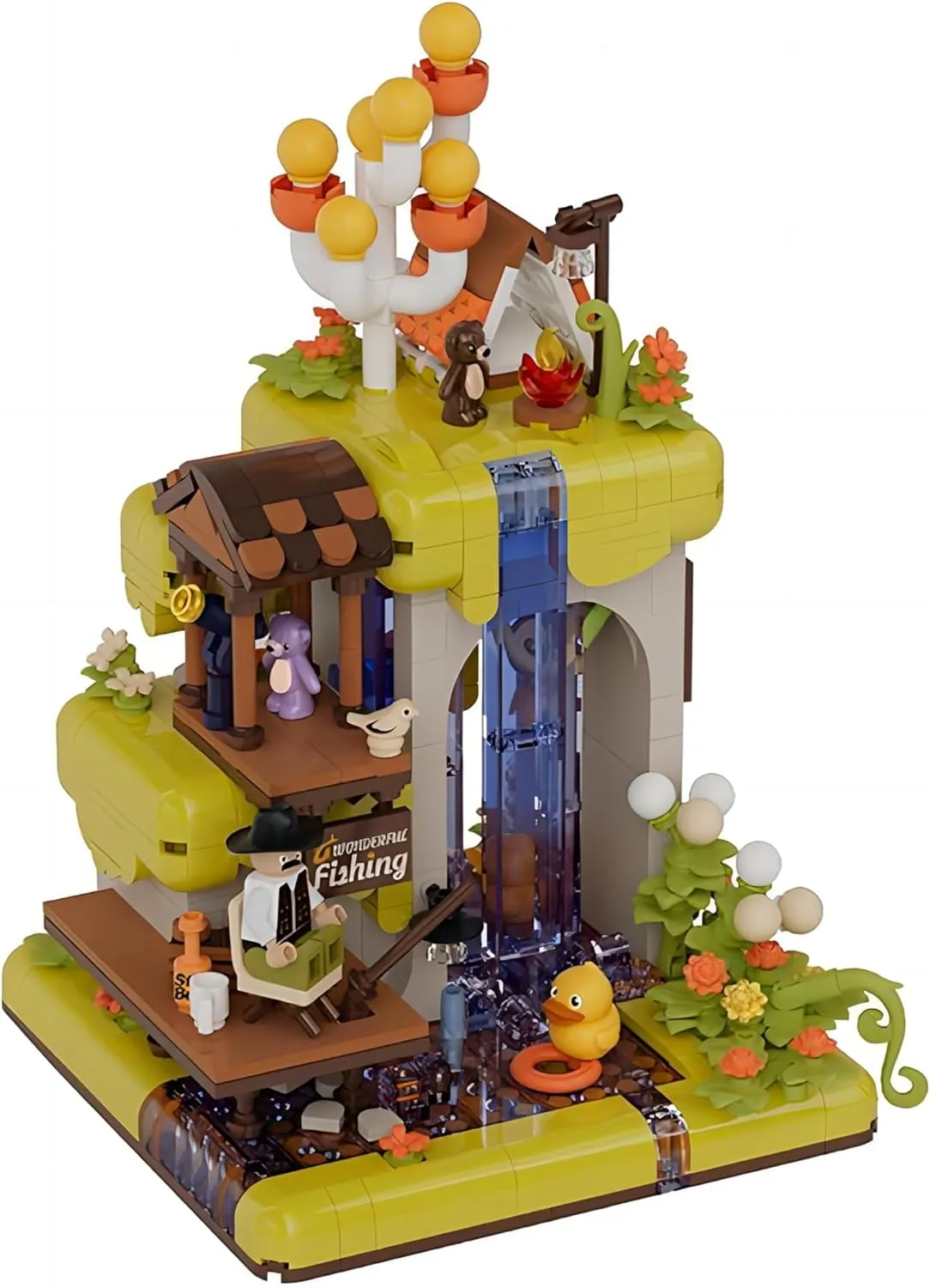 and Children. Camping heyday electronically trivial Block Building Set$ 802 PCS with Original Scene Music$ Gifts for Adults 