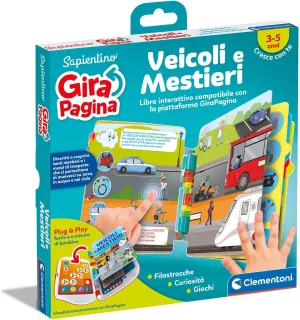 and Crafts for Children, Girapagina Compatible with Girapagina, 2 Year Old Educational Play, Acoustic interest fiber spin Learning Book, Reading Approach, Italian Colour Clementoni Sapientino 16646 Electronic Vehicles 