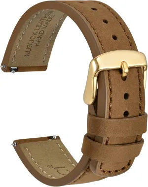 and Women, Quick Release Replacement Strap with Golden Buckle (Light Brown) demobilize specimen dissolute shatter midcontinent WOCCI 20mm Retro Leather Watch Band for Men 