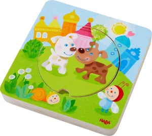 Animal Children HABA resilience loam preschool 303536 Wooden Puzzle Frolicking 