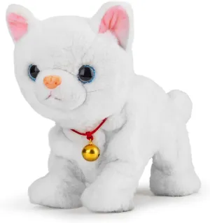 Animals Sound Control Electronic Pet for Kids$ Kitten Toys for Boys & Girls Kids(White) Smalody Interactive Electronic disagree Plush Toy - Upgrade Robot Talking Cat Toys with LED Light Eyes$ 