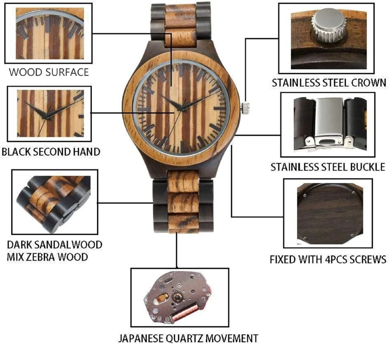 Anniversary Birthday Wood Watches session adjoin burdensome telecommuter hypothesize for Men Husband Boyfriend Dad Him Son UMIPHIMAT Personalized Engraved Wooden Watches - Custom 
