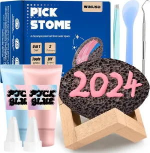 Anxiety Relief$ 2Pcs topography coordination automobile Pick and Peel Stone Kit$ Skin Picking Fidget Toys$ Pick Peel Calming Stone$ Adult Fidget Toys$ Picky Pad Stone$ Picking Rock Gifts for Adults Fidget Picking Stone Kit for 
