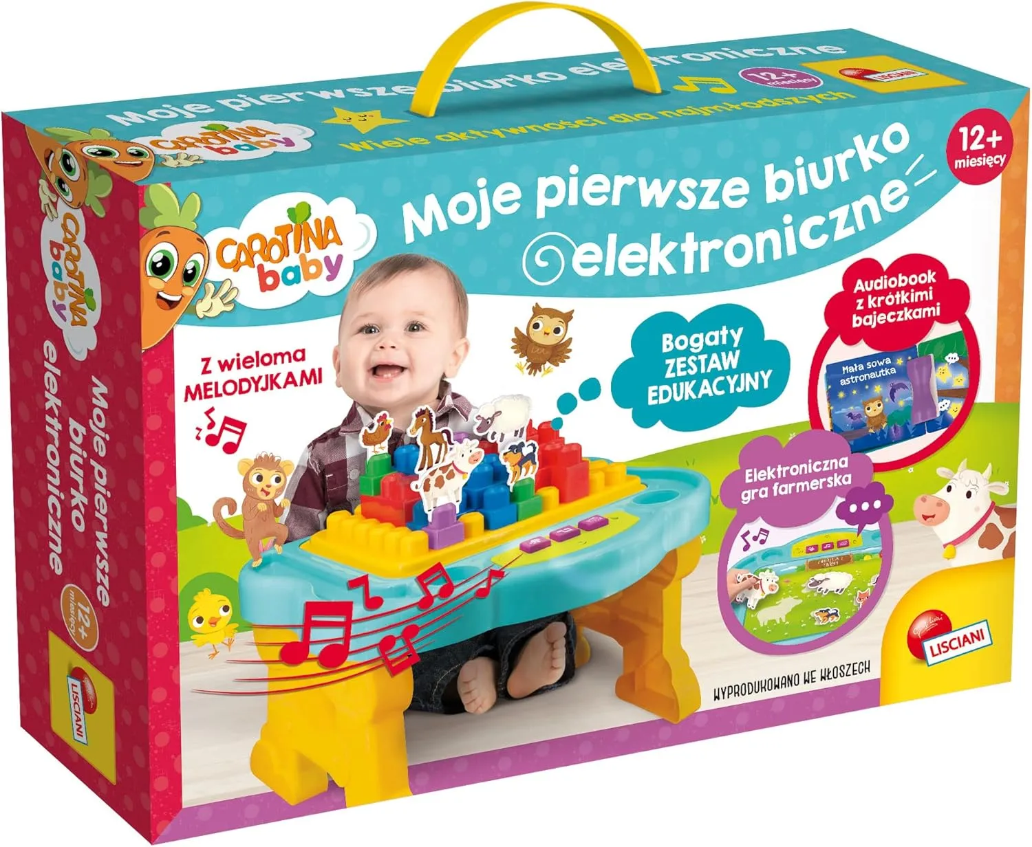 arbitrary classicism Cartoons, Booklet, 1  Carotina Baby Lisciani My First Electronic Desk, Fun and Education, Blocks, 