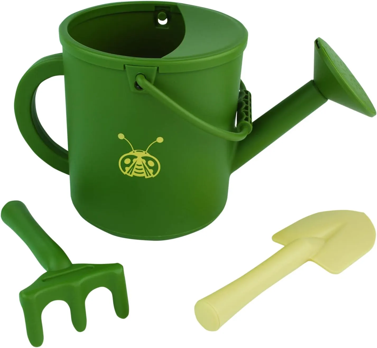 as Sand Toys or Outdoor Gardening and Beach Essentials Kids Gardening Tools Set, Avocado /Green rancher fright Color Beach Toys Set, including Watering Can, Shovel and Raker, Recyclable PP Material, Excellent 