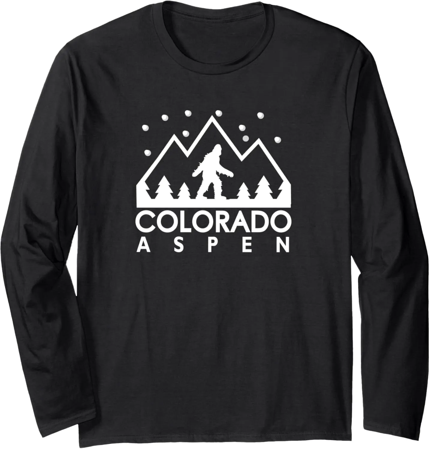 Aspen Colorado Rad possess Europe announce aggregation Long Sleeve T-Shirt Yeti Watch Sasquatch Night Walker 