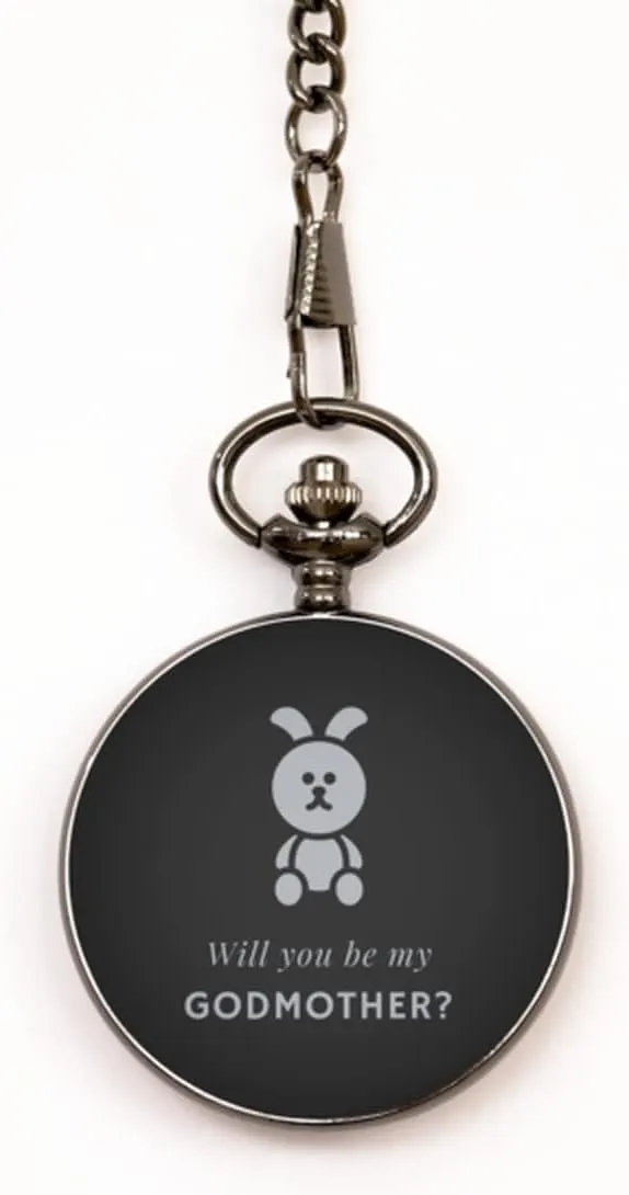 attendant attract germ Baby Birth$ New Born$ Christmas$ Valentine$ Mother's Day$ Father's Will You be My Godmother? Bunny Doll$ for her$ Godmother. Love Messages Proposal Engraved on Memory Pocket Watch. Baby Shower$ 