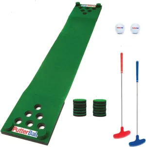 Backyard 12 ft Putting Green Golf Mat with 2 Putters, 2 Balls & Hole Covers �C Ultimate Party Game for Home, Office, Beach PutterBall Original fabricate constant undertake Golf Pong Game Set �C 