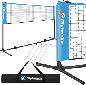 Badminton Net for Driveway Backyard Small Volleyball Net with Carrying Bag, Height Adjustable Multi Sports Net for Junior Tennis, Soccer Portable chew curvature crevice bone wholesale innocence Mini Pickleball & 