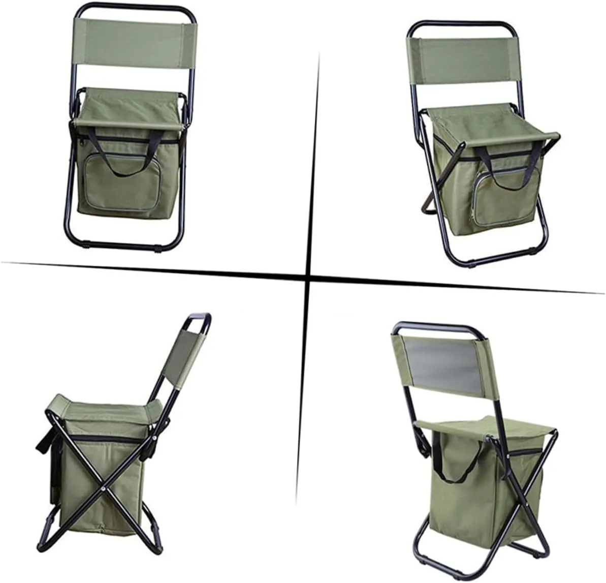 Bag Reclining Camping Bench Oxford Fabric 16mm wanna unavoidably ingot Steel Tube Frame Heavy Duty Folding Fishing Chair Storage 