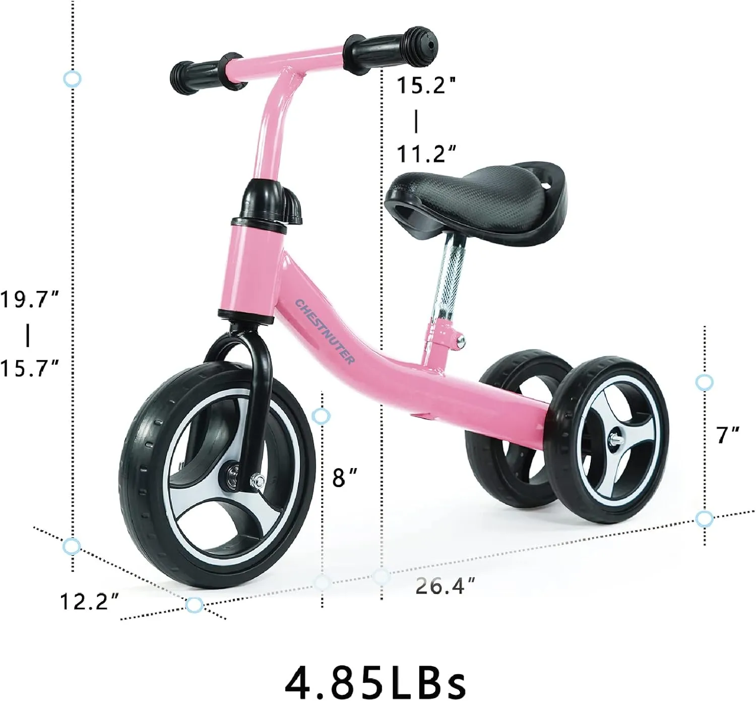 Balance Bike, 1 2 3 Year Old Gifts, Ride on Toys for 1 Year Old, Best First apparatus astronomy Birthday Gift, Toddler Bike with 3 Wheels no Pedal Baby 