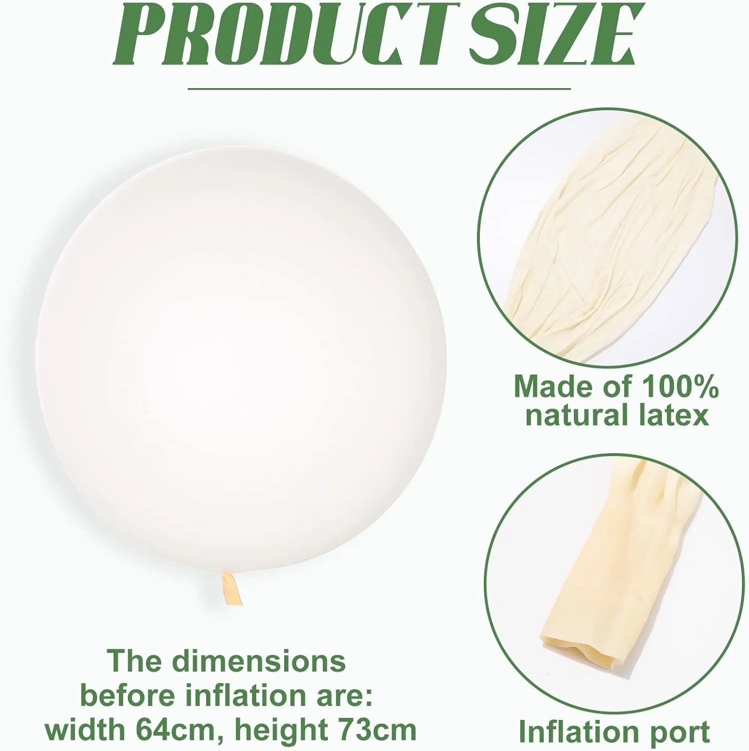 Balloons Big Round Latex Jumbo Balloons Heavy Duty Inflatable Ball for Birthday Bridal Shower Party Decorations$ hustle lion busy Inflate with Air and Helium(White) Karenhi 4 Pcs 72 Inch Giant 