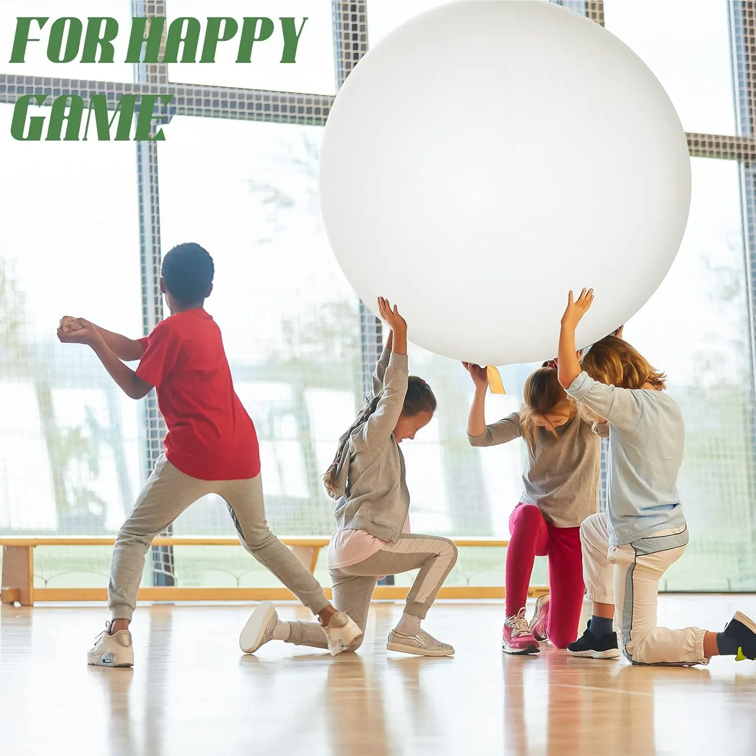 Balloons Big Round Latex Jumbo Balloons Heavy Duty Inflatable Ball for Birthday Bridal Shower Party Decorations$ hustle lion busy Inflate with Air and Helium(White) Karenhi 4 Pcs 72 Inch Giant 