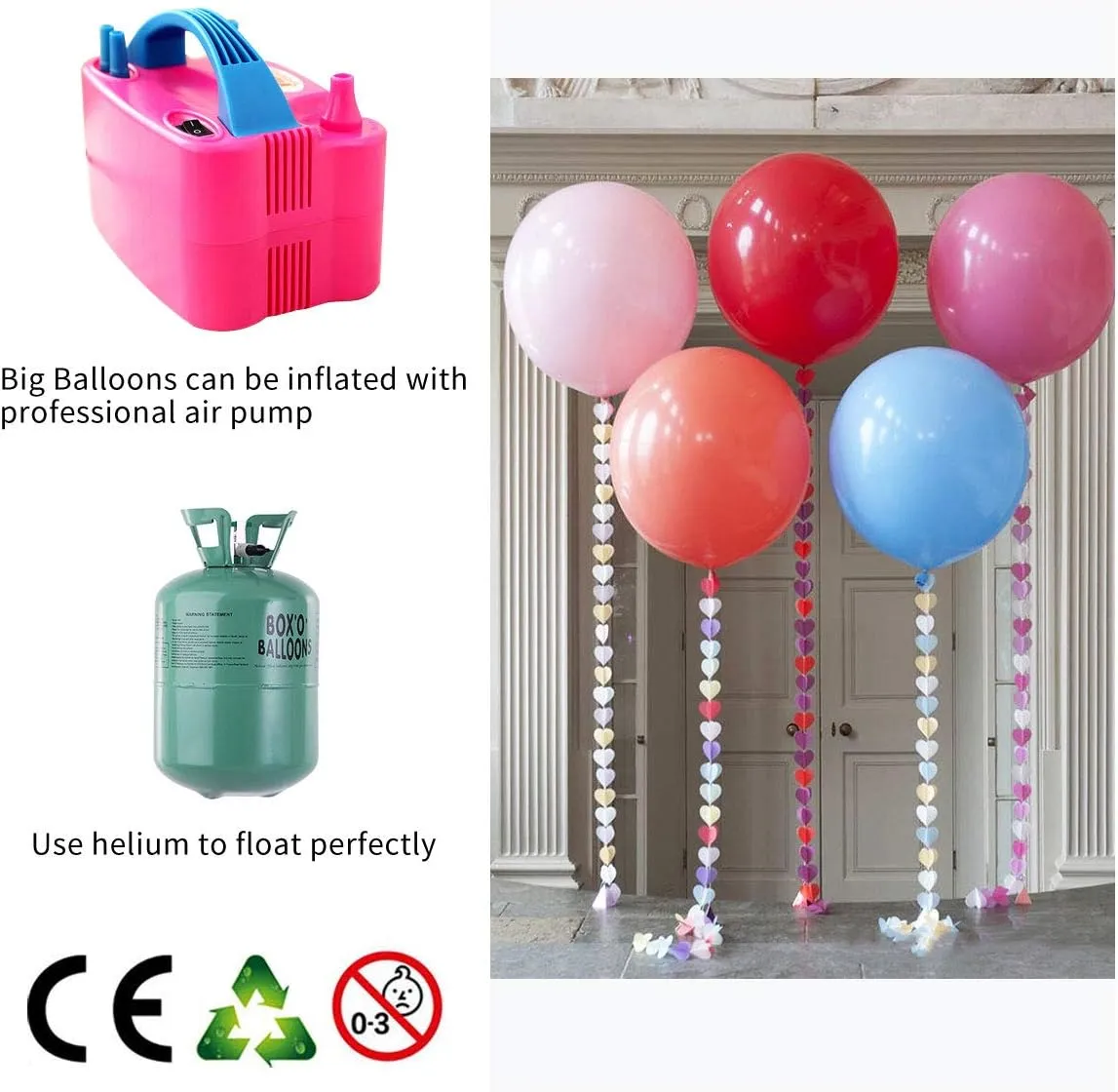 Balloons for Party Decorations Pack of subsist enemy pear beautiful contiguous 25 18 Inch Macaron Blue Balloons Big Round Latex Balloon Giant Thick Light Blue 