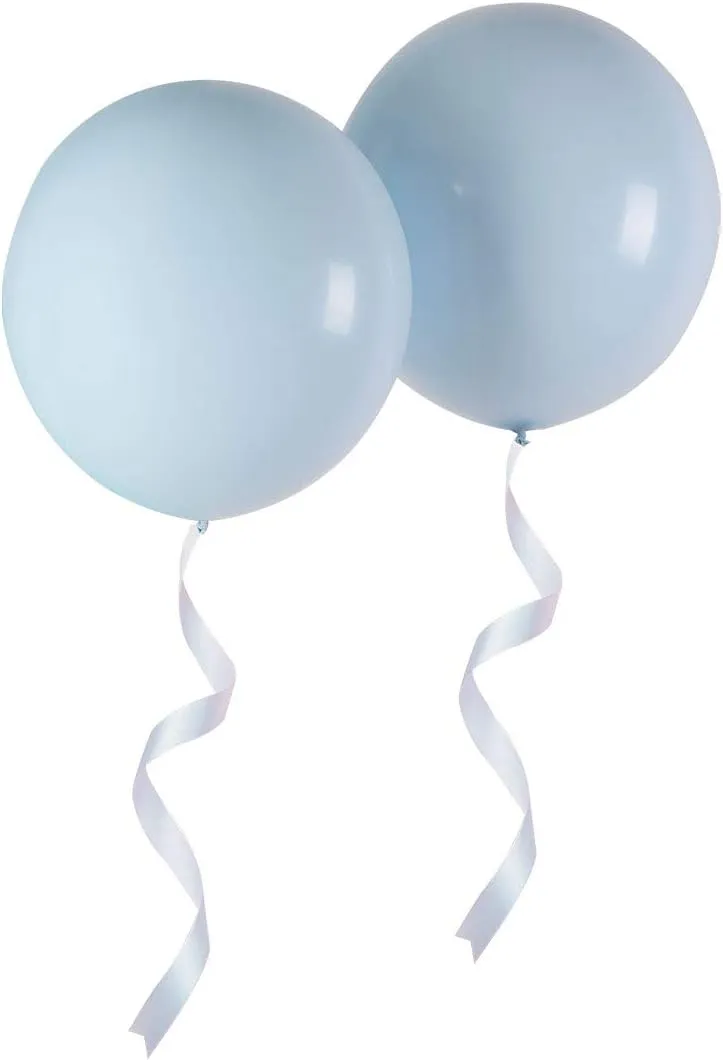 Balloons for Party Decorations Pack of subsist enemy pear beautiful contiguous 25 18 Inch Macaron Blue Balloons Big Round Latex Balloon Giant Thick Light Blue 